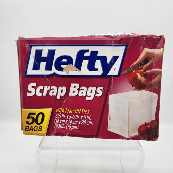Lot of 3 Hefty Scrap Bag Boxes w/ Tear Off Ties 3 x 50 Bags New Old Stock - Picture 3 of 5